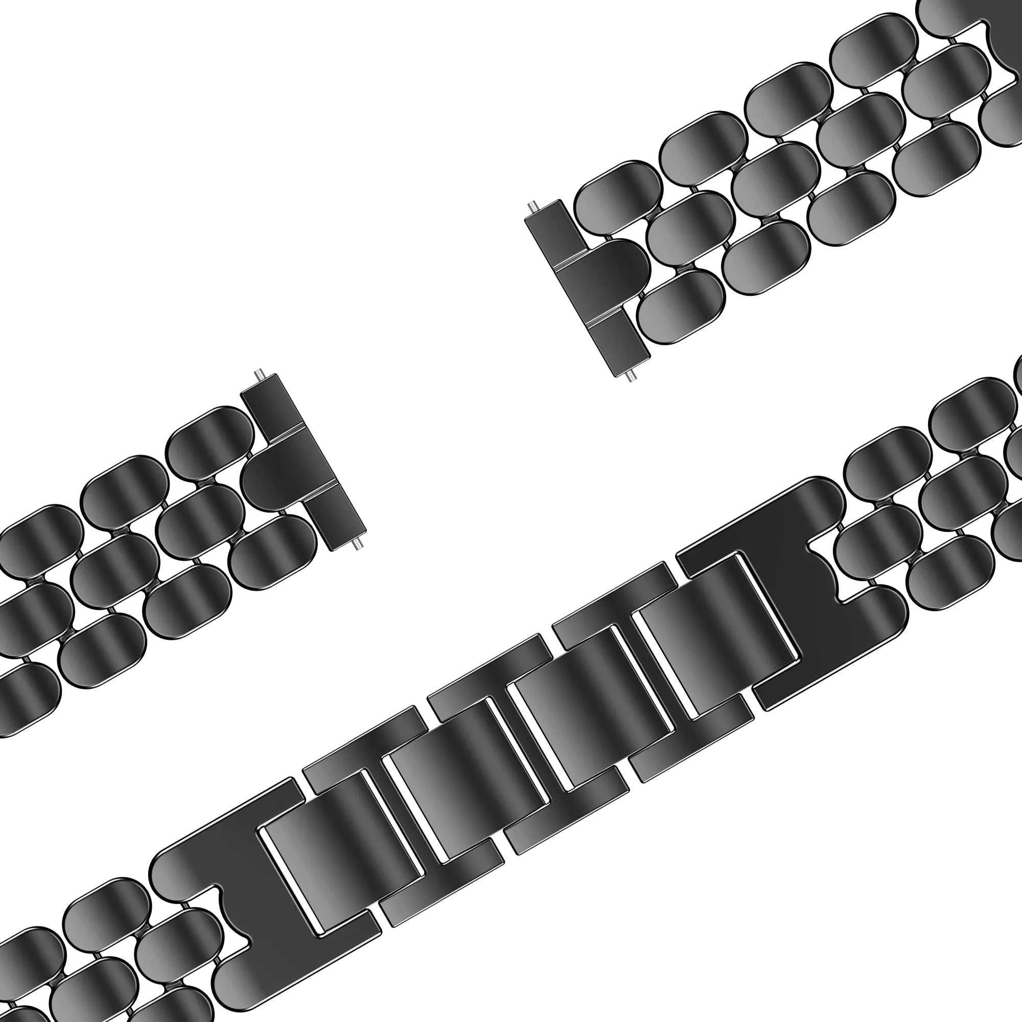 Bandz Bracelet acier 'Oval' Garmin Forerunner 265s (noir)