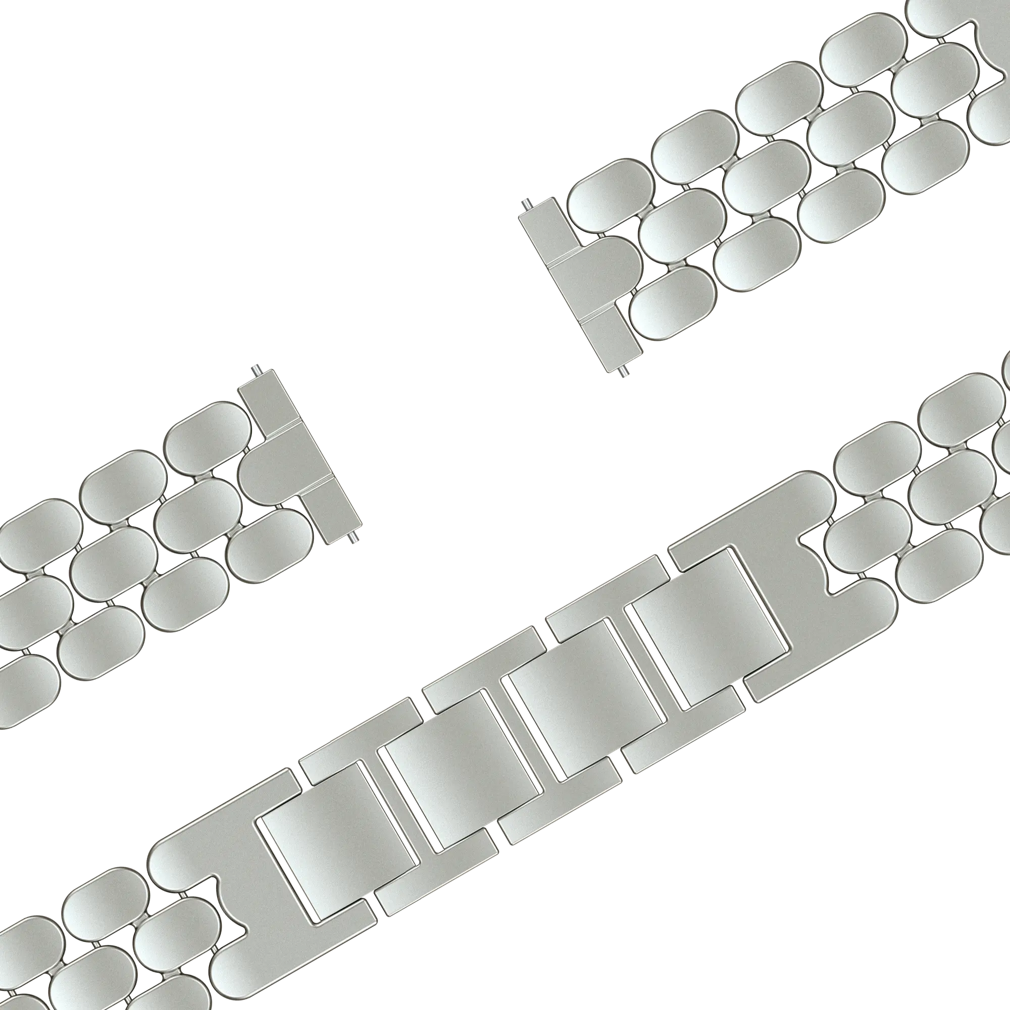 Bandz Bracelet acier 'Oval' Oppo Watch X2 Mini (lumière stellaire)