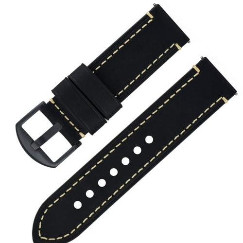 Watch GT 5 - 41mm Genuine Leather Strap (Black) 