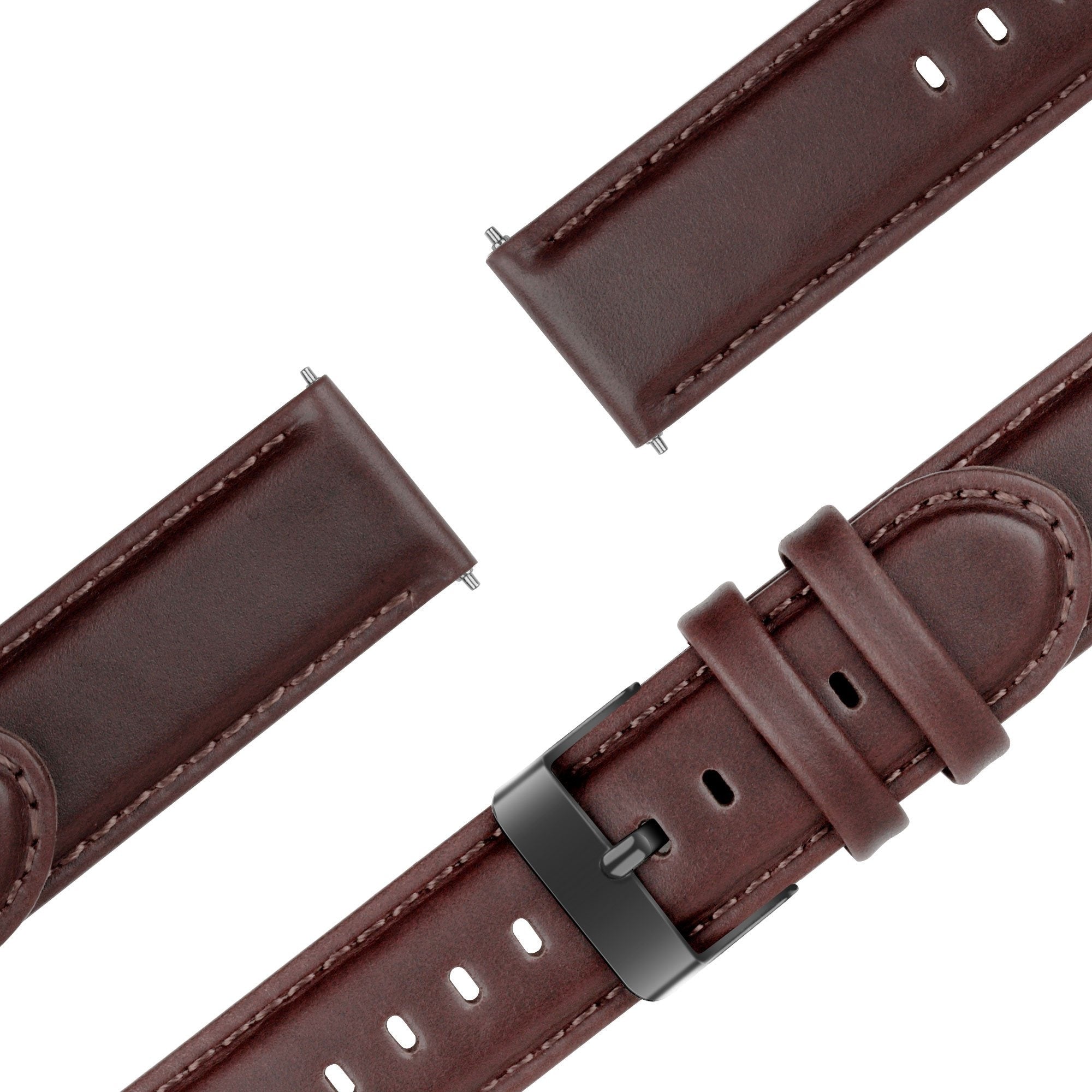 Bandz Bracelet cuir 'Classic' Huawei Watch GT 7 Pro (marron foncé)