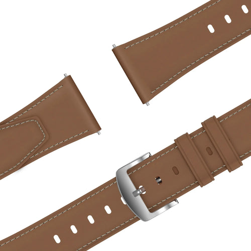 Bandz Bracelet cuir 'Easy Fit' Honor Watch 6 (marron)