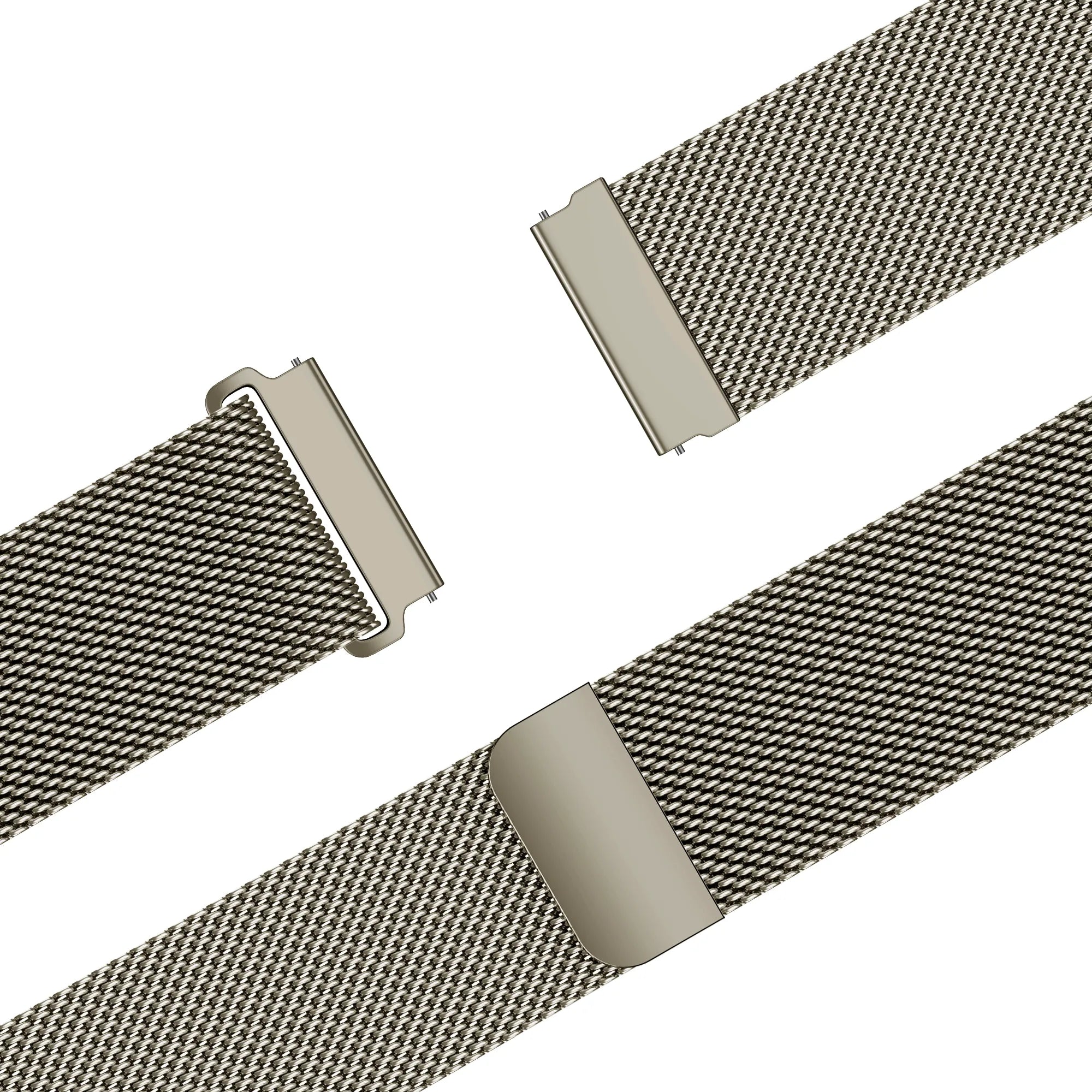 Bandz Fossil Gen 6 - 44mm 'One Push' Milanese Strap (Titanium)