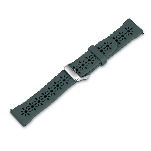 Patterned Silicone Strap, laid flat, joined, 45° top view