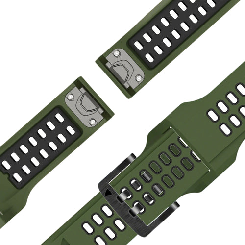 Bandz Bracelet sport avec boucle Garmin Approach S70 - 47mm (verte/noir)