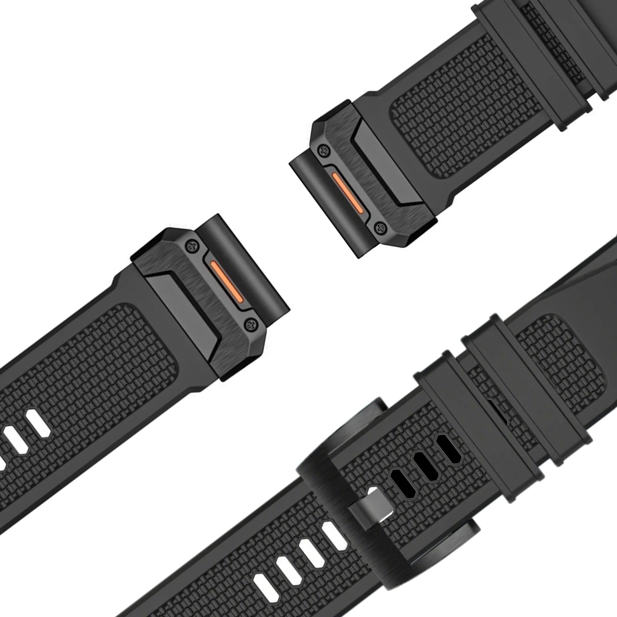 Bandz Bracelet silicone 'Explorer' Garmin Descent Mk1 (noir)