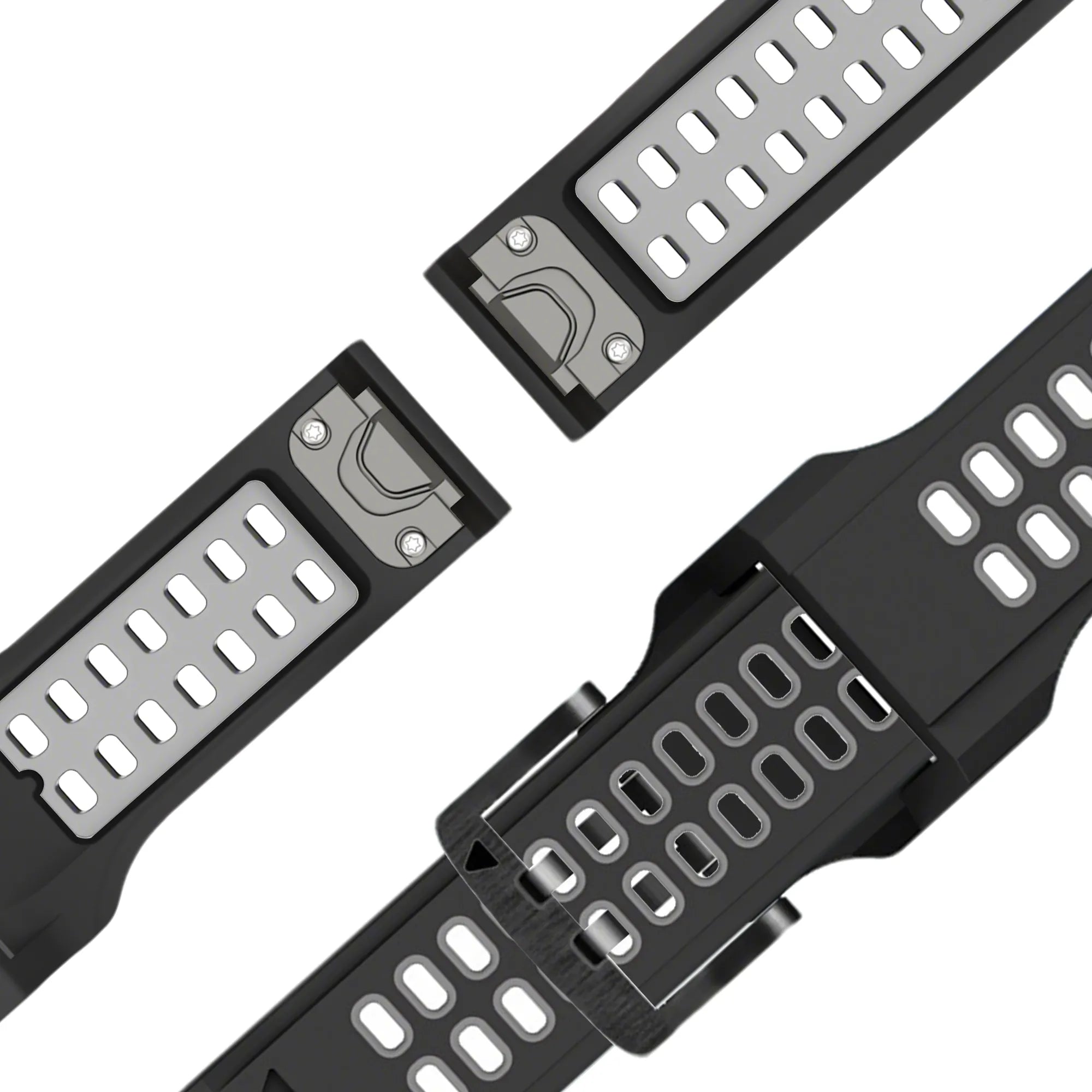 Bandz Garmin Forerunner 935 Buckled Sport Strap (Black/Grey)