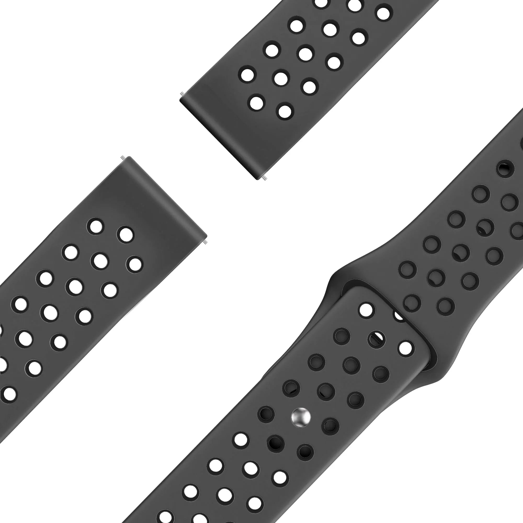 Bandz Bracelet sport 'Deluxe' Garmin Venu 2 (gris foncé/noir)