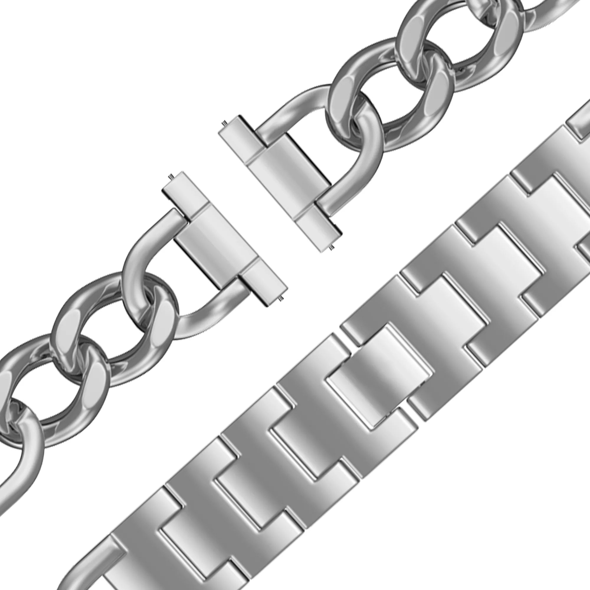 Bandz Bracelet metal 'Chains' OnePlus Watch 3 - 43mm (argent)