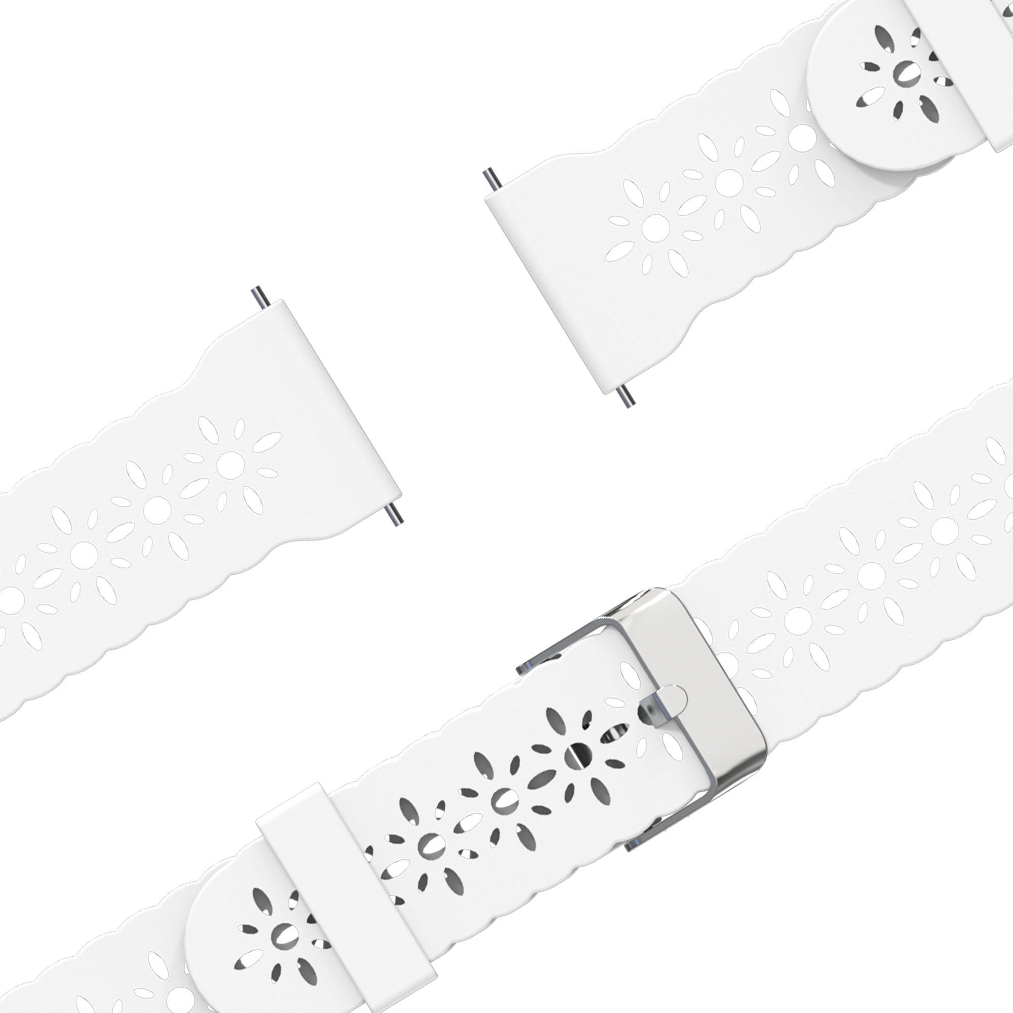 Bandz Bracelet silicone 'Lace' Garmin Vivoactive 6 (blanc)