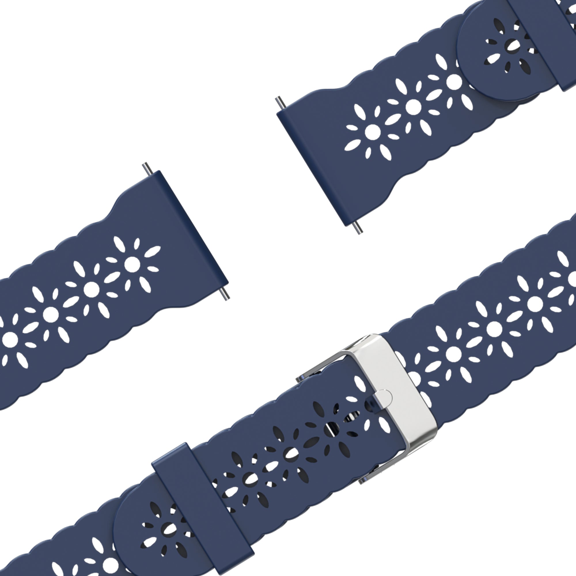 Bandz Bracelet silicone 'Lace' Garmin Vivoactive 6 (bleu foncé)