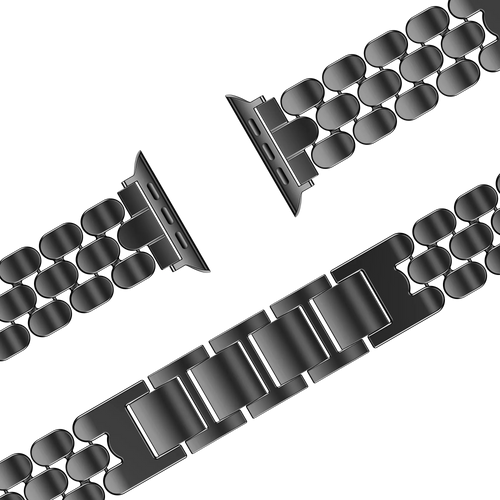 Bandz Bracelet acier 'Oval' Apple Watch (noir)