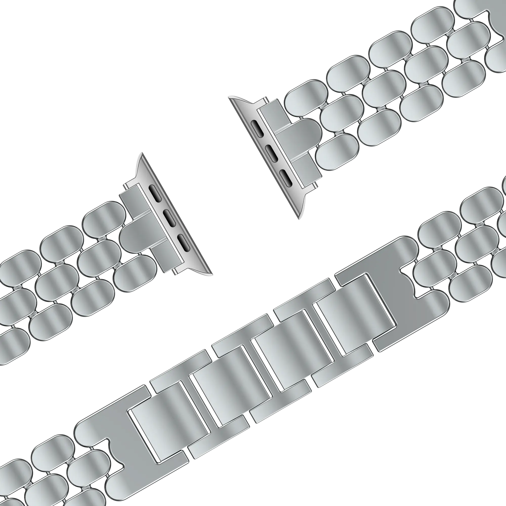 Bandz Bracelet acier 'Oval' Apple Watch (argent)