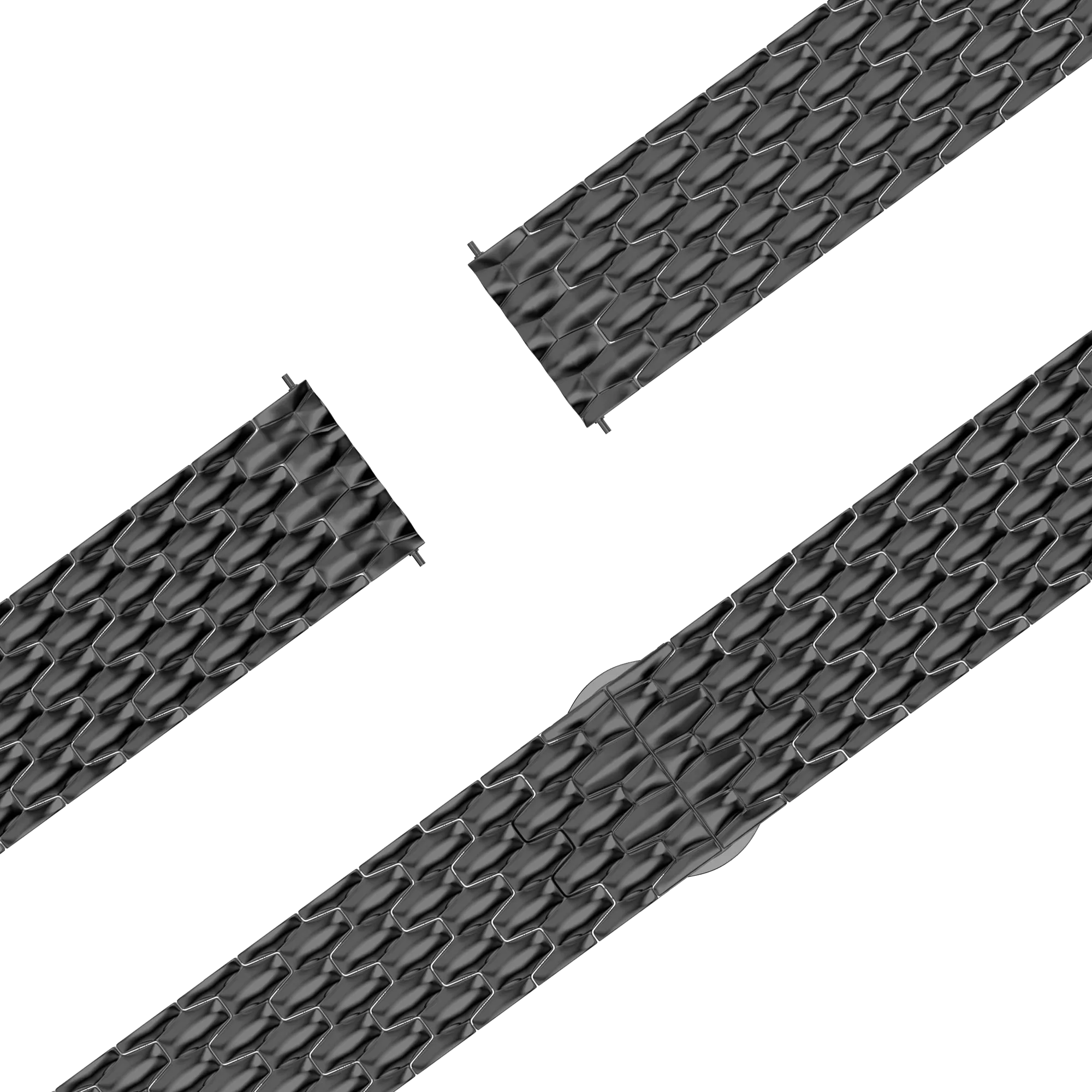Bandz Bracelet acier 'Dragon' Garmin Forerunner 170 (noir)