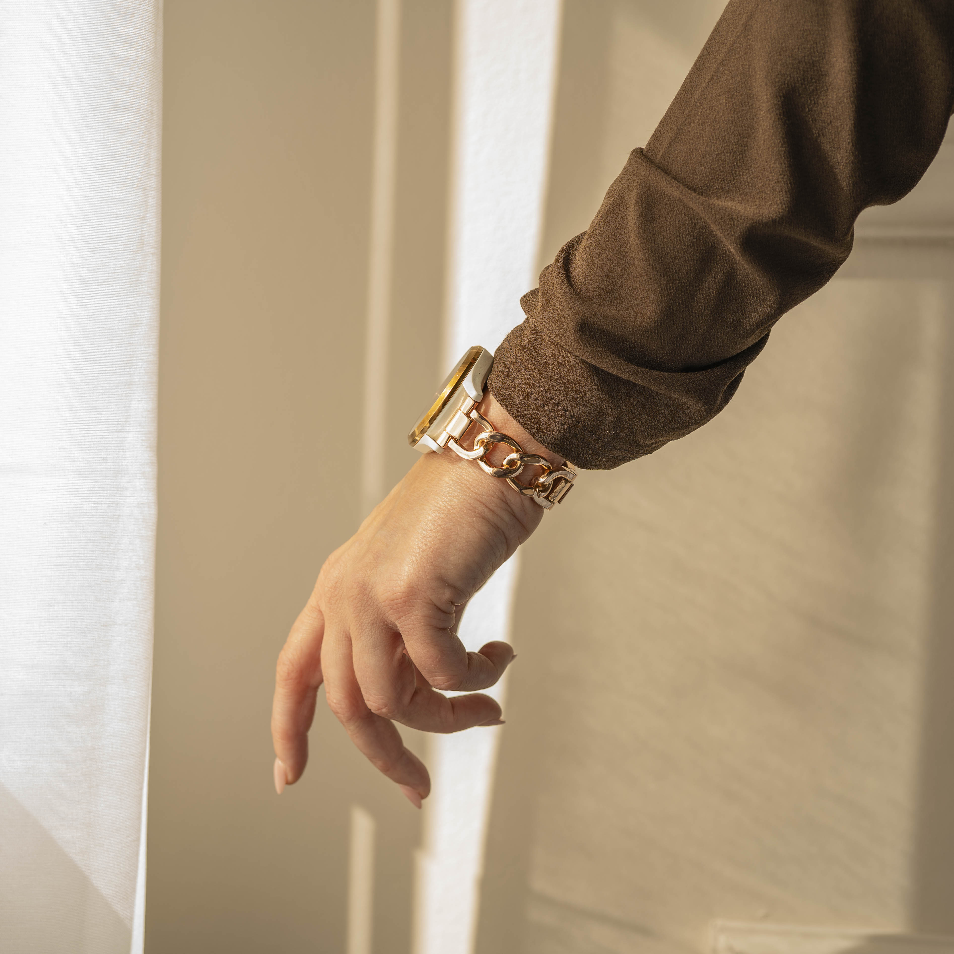 Bracelet chaîne acier Samsung Galaxy Watch 7 - 40mm (or rose)