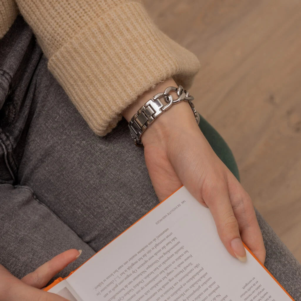 Bracelet acier chaîne Apple Watch (argent)