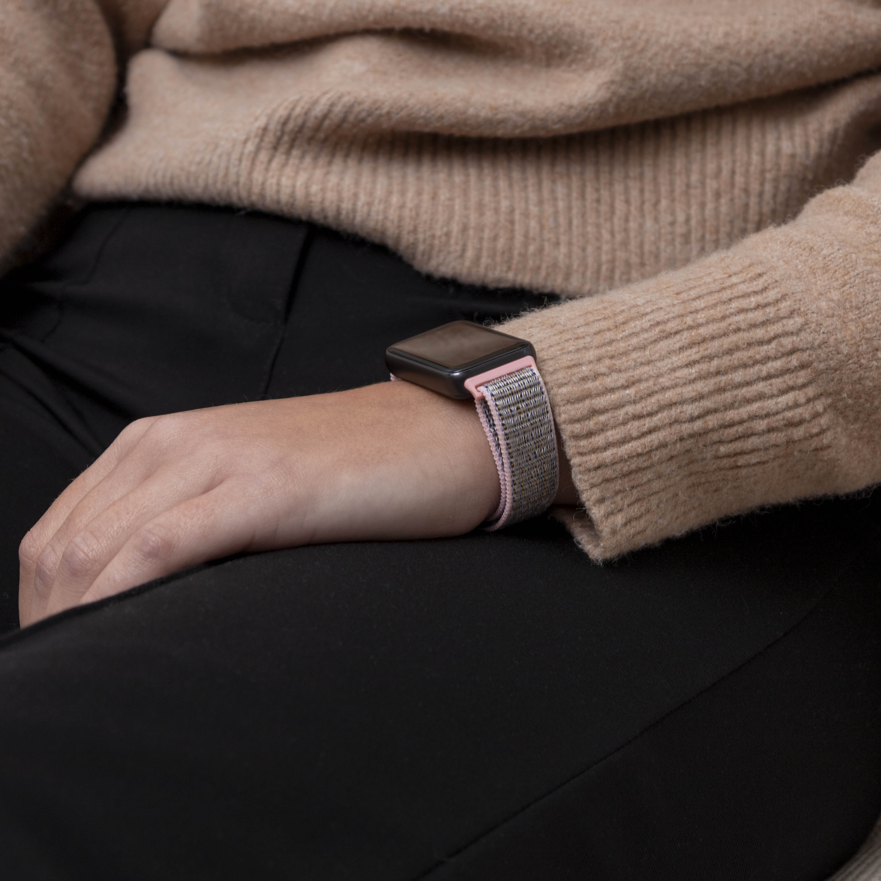 Bracelet nylon Huawei Band 8 (rose)