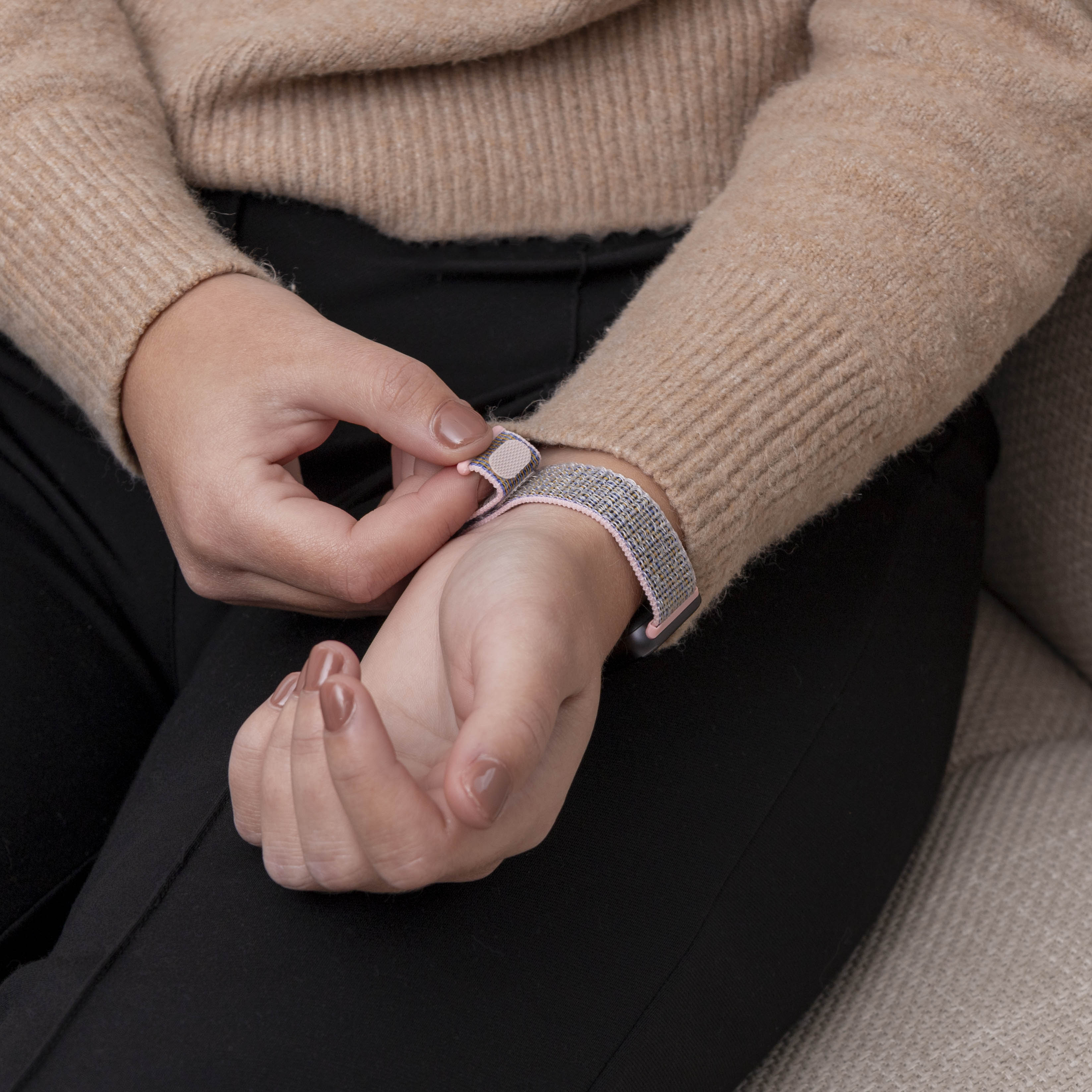 Bracelet nylon Huawei Band 8 (rose)