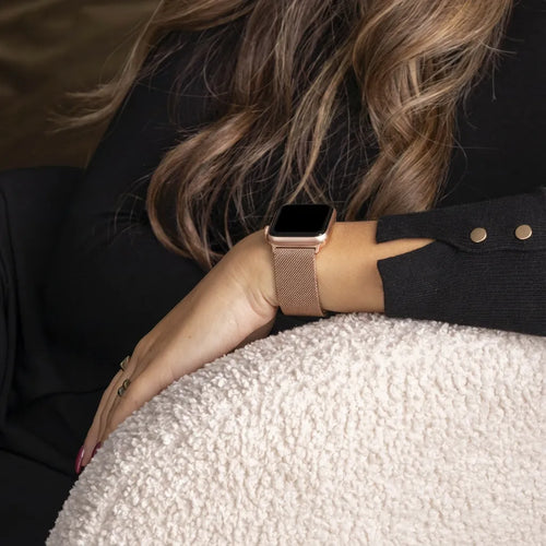 Bandz Apple Watch Milanese Loop Strap (Rose Gold)