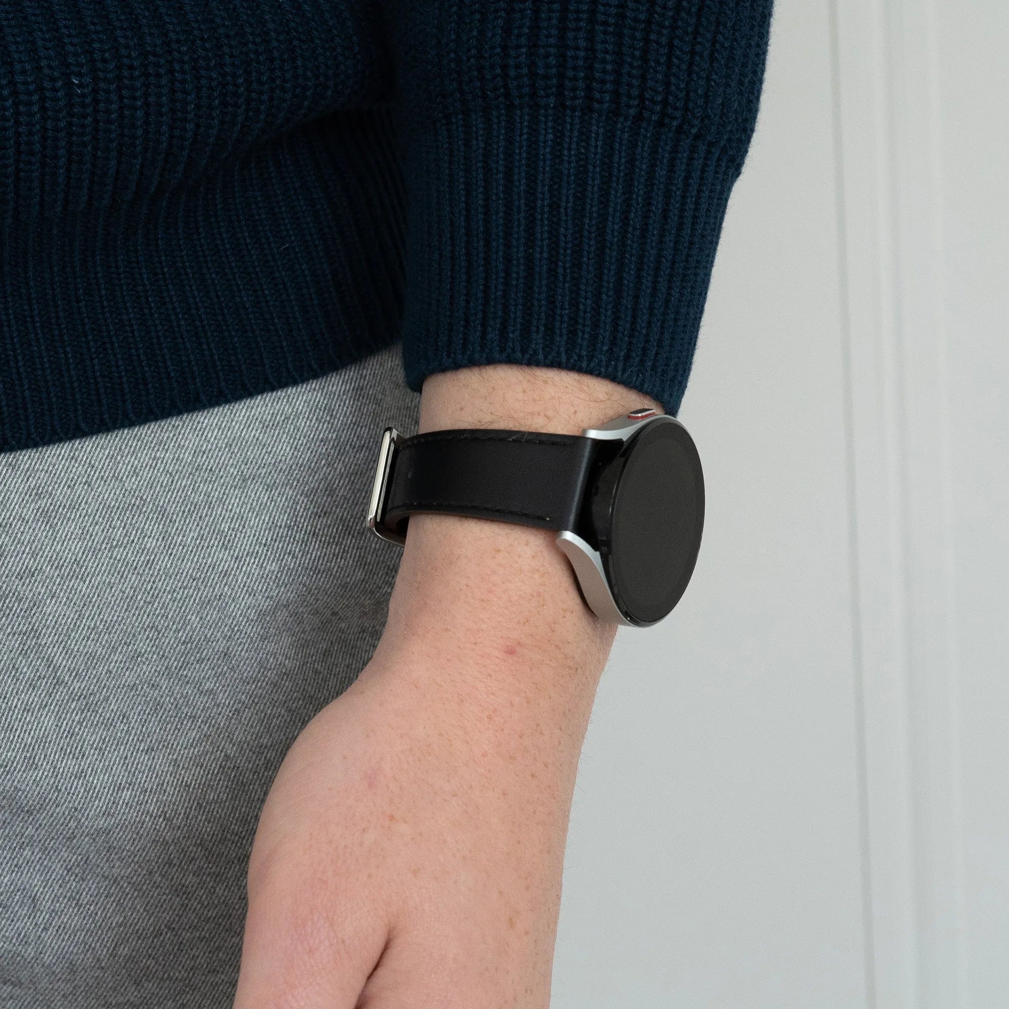 Bandz Bracelet cuir 'Deluxe' OnePlus Watch 4 - 47mm (noir)
