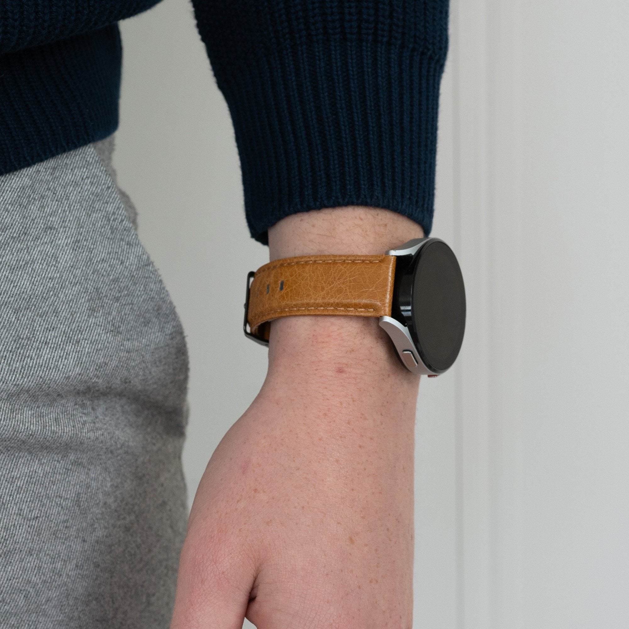 Bandz Bracelet cuir 'Classic' Huawei Watch GT 7 Pro (marron)