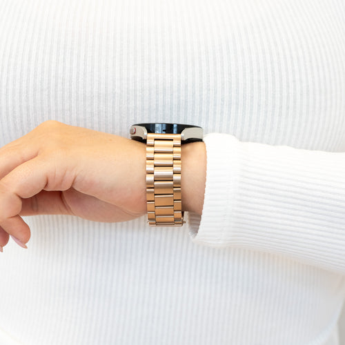 Bandz Bracelet acier 'Classic' Garmin Venu (rose or)
