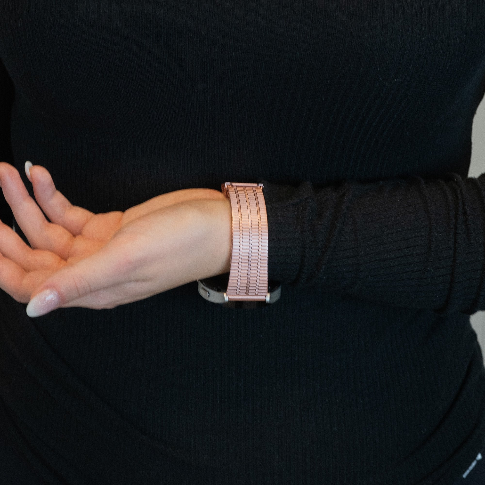 Bandz Bracelet acier réglable Garmin Vivoactive 6 (rose)