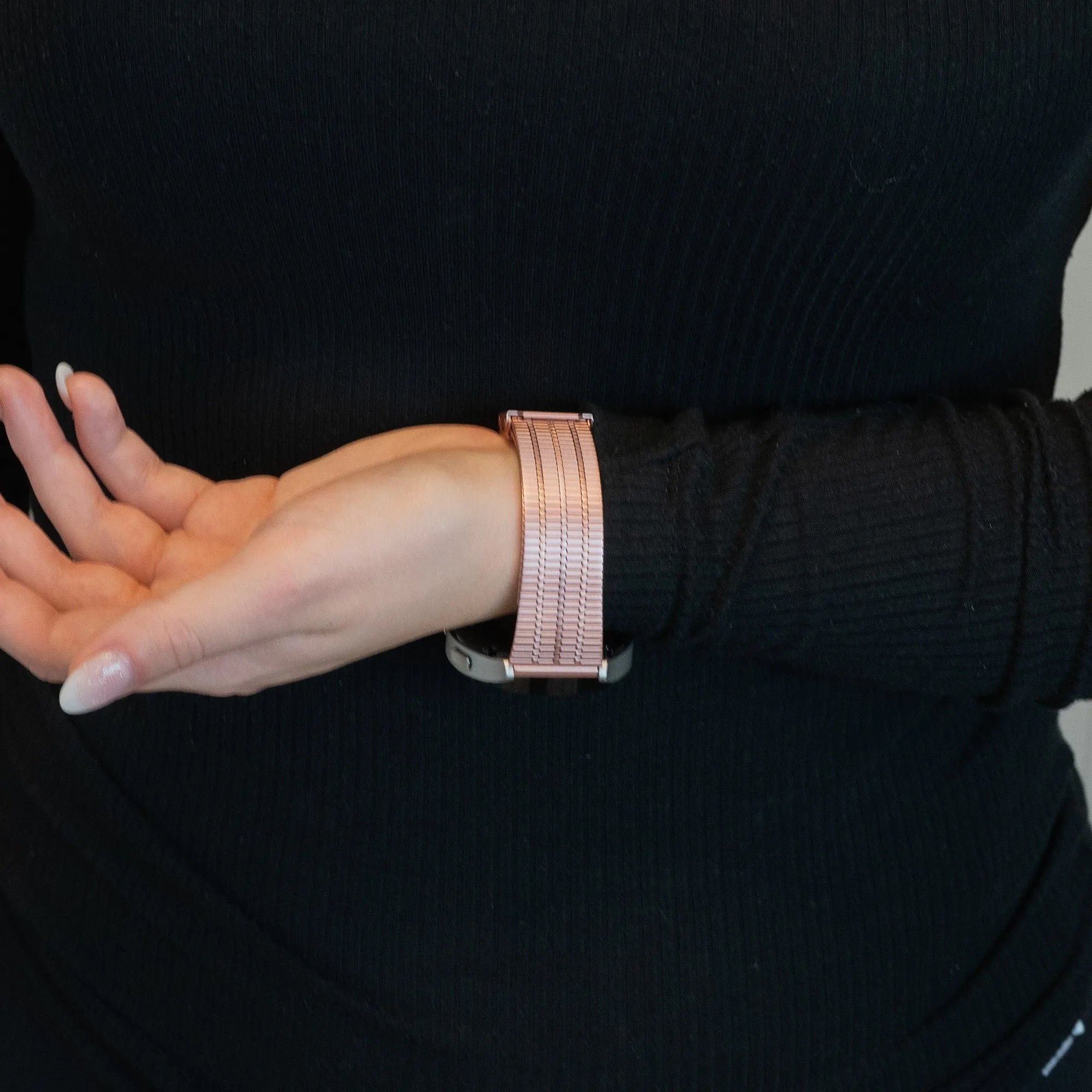 Bandz Bracelet acier ajustable ICE Smart 2.0 Square 1.70 (rose)
