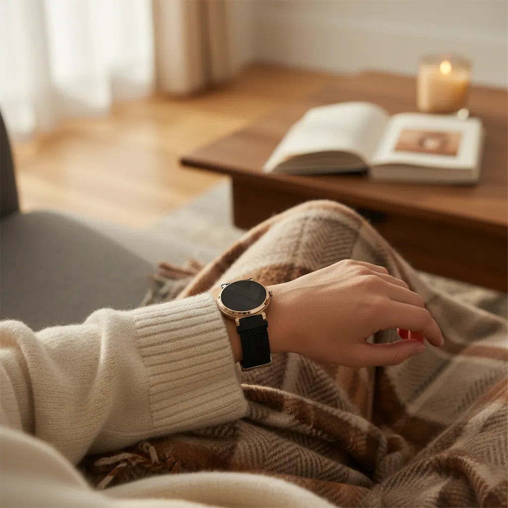 Bandz Zenwatch Lily Woven Nylon Strap (Black)