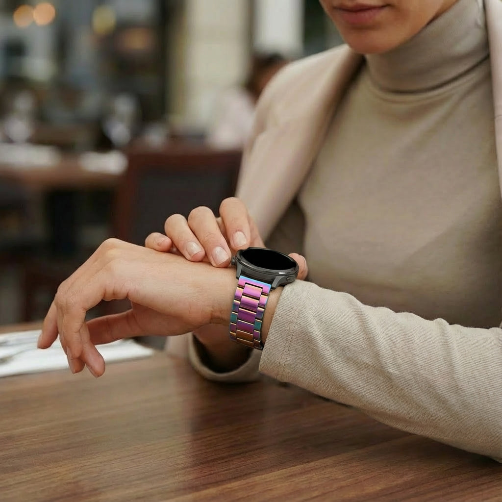 Bandz Bracelet acier 'Classic' Garmin Venu SQ (nacré)