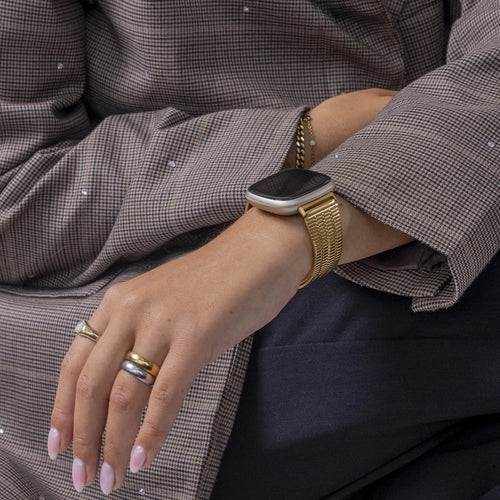 Bracelet acier inoxydable Fitbit Versa 3 (or)