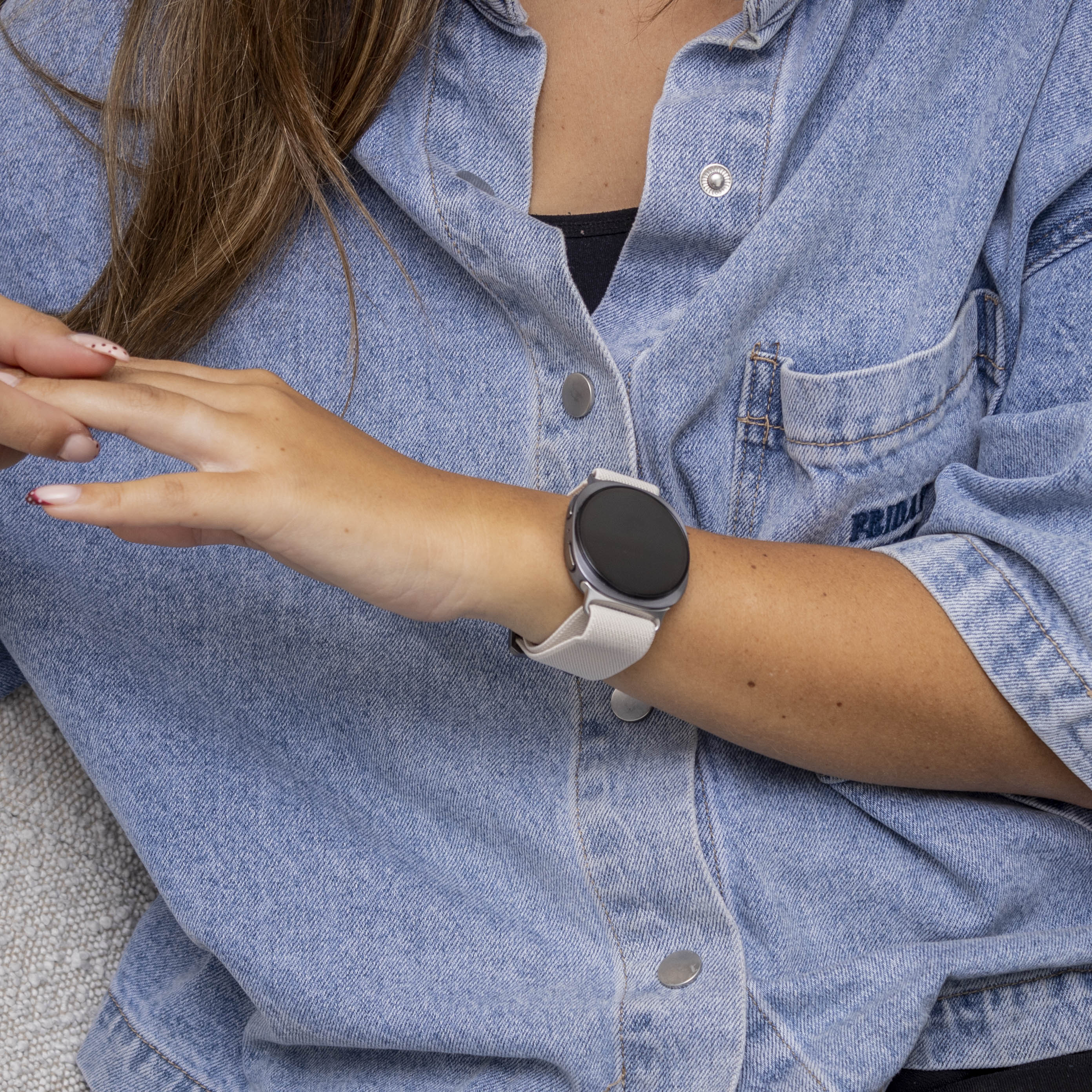 Bracelet elastique Samsung Galaxy Watch 8 - 40mm (lumière stellaire)
