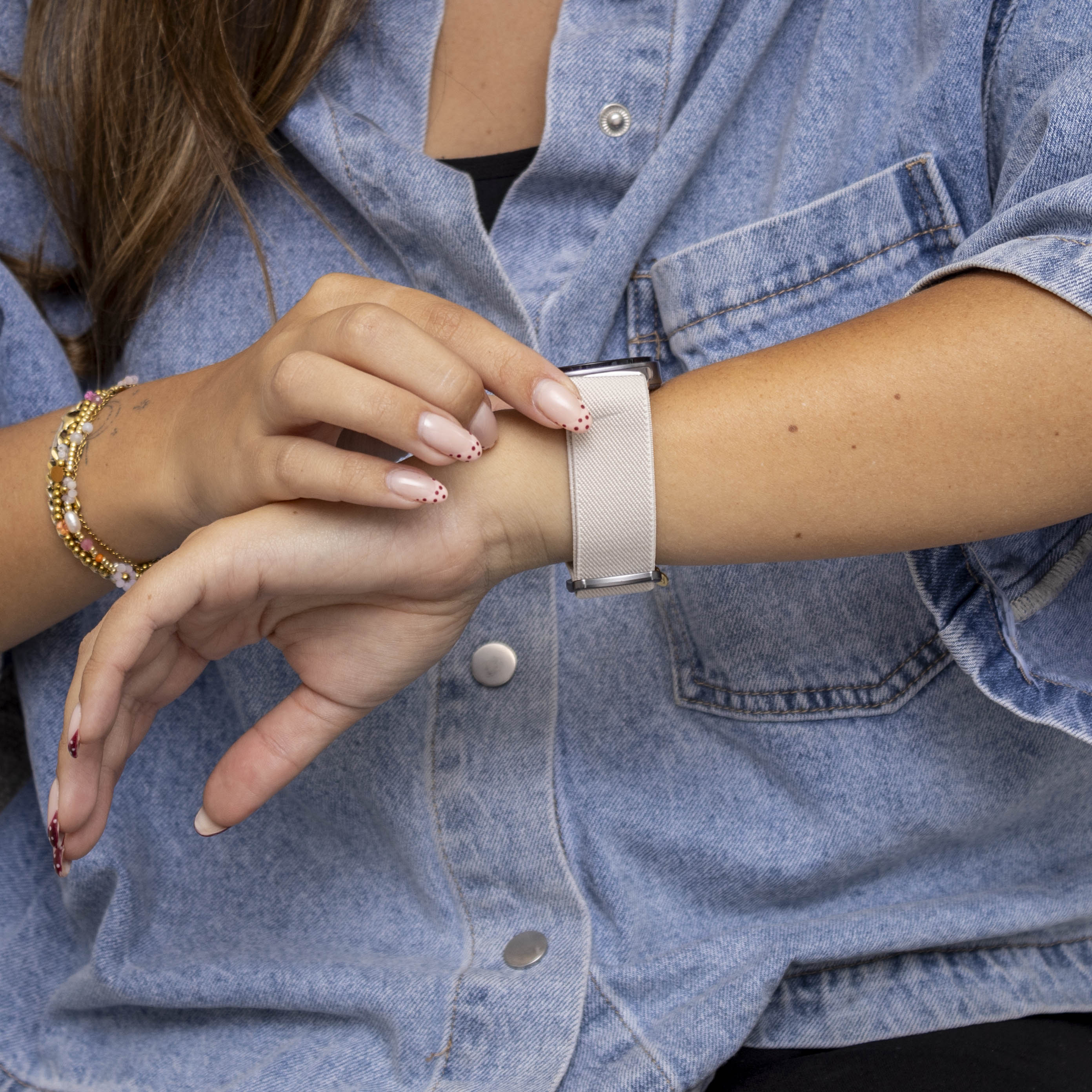 Bracelet elastique Samsung Galaxy Watch 8 - 40mm (lumière stellaire)