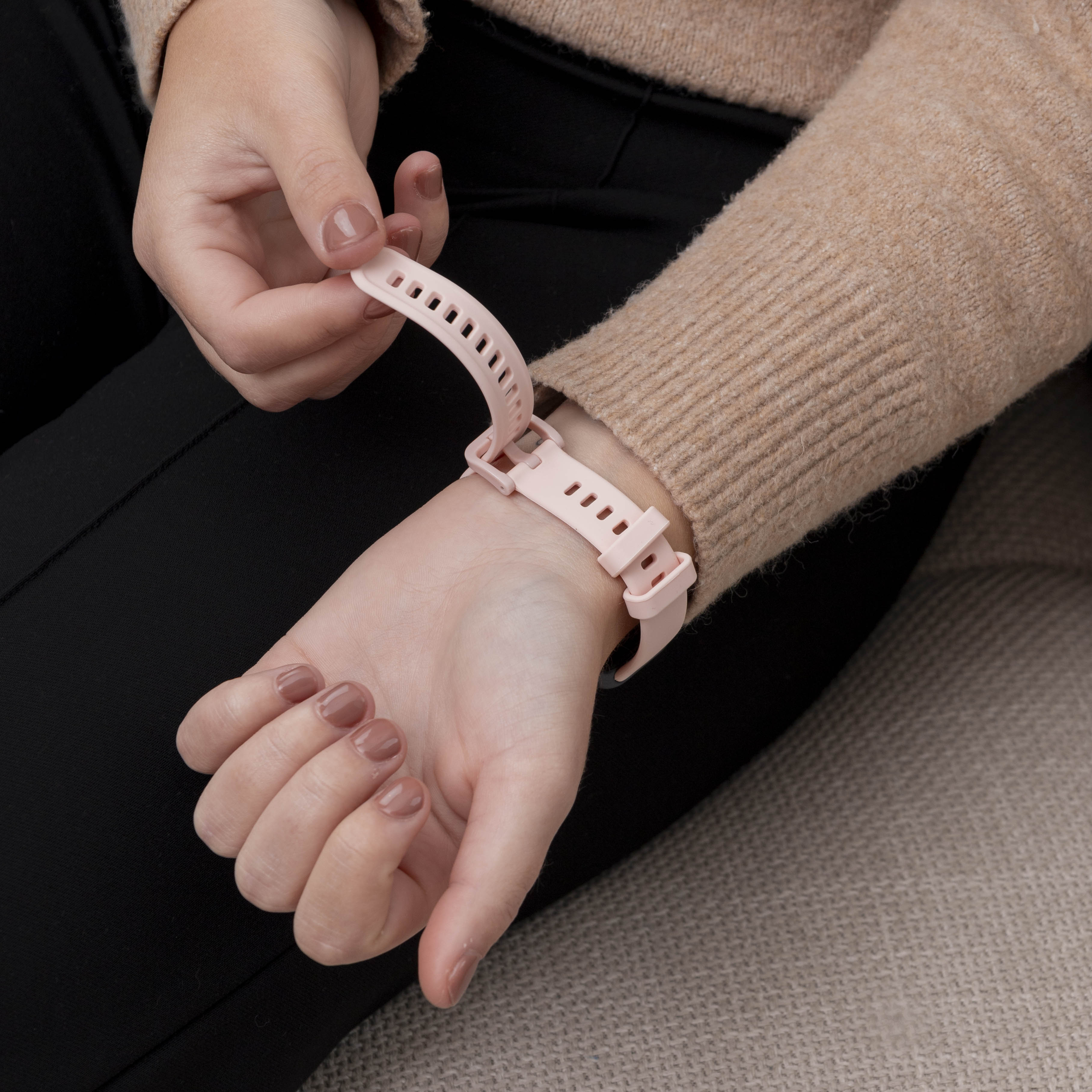 Bracelet silicone classique Huawei Band 8 (rose)