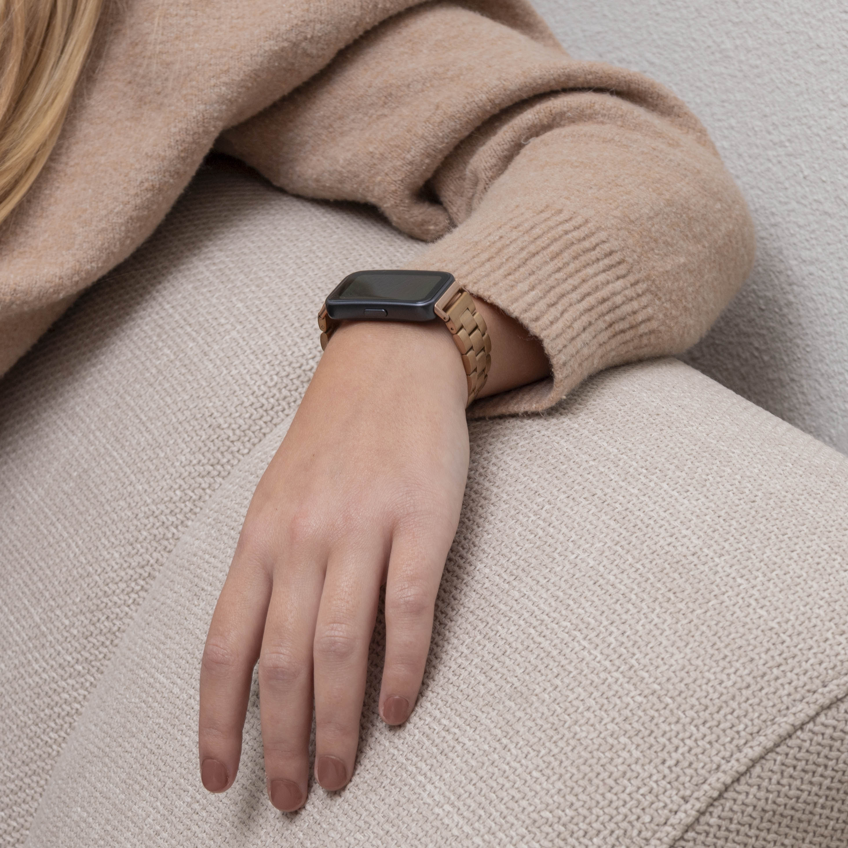 Bracelet acier Huawei Band 8 (or rose)
