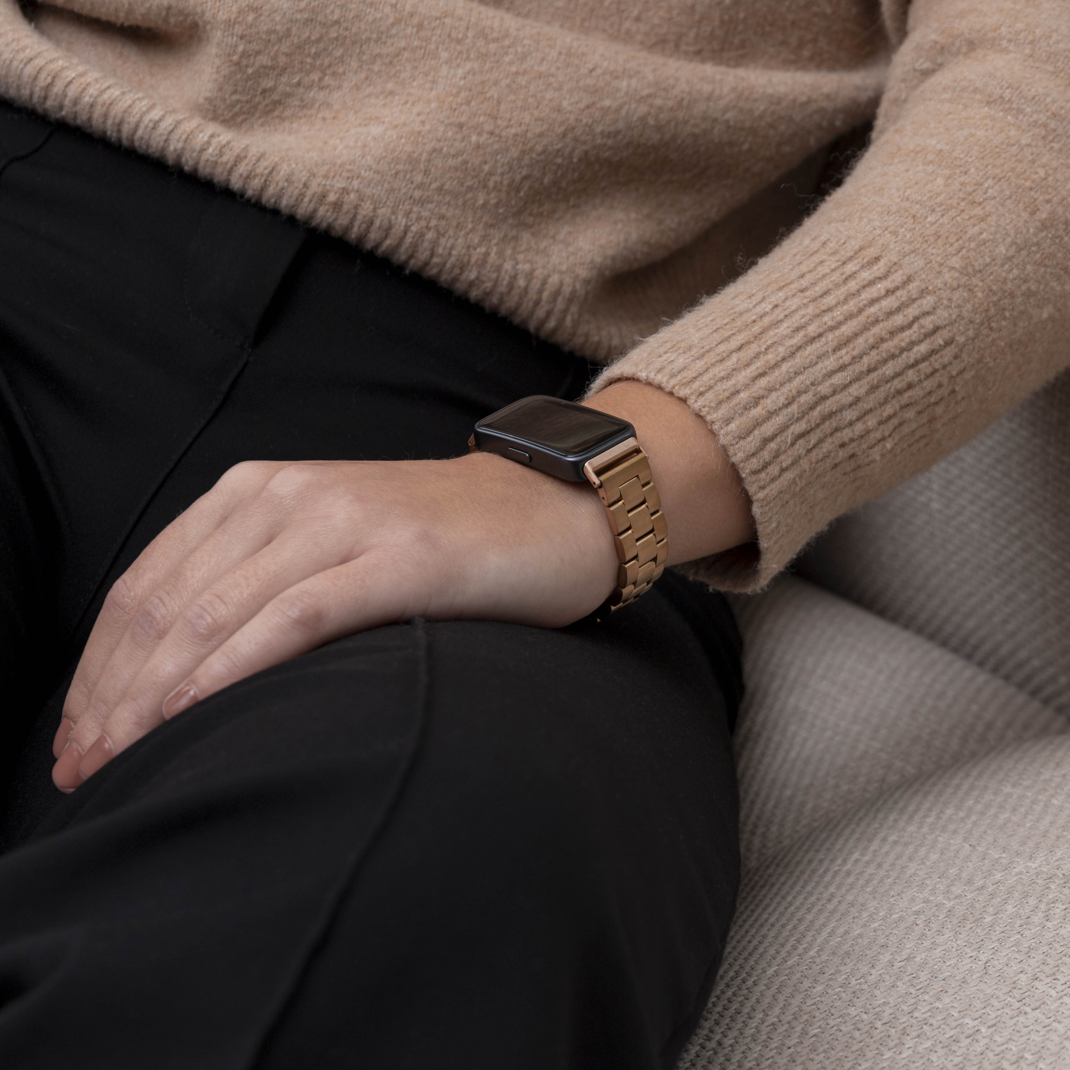 Bracelet acier Huawei Band 8 (or rose)