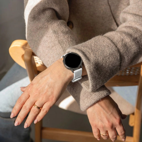 Bandz Bracelet silicone 'Premium' Garmin Vivoactive 6 (blanc)