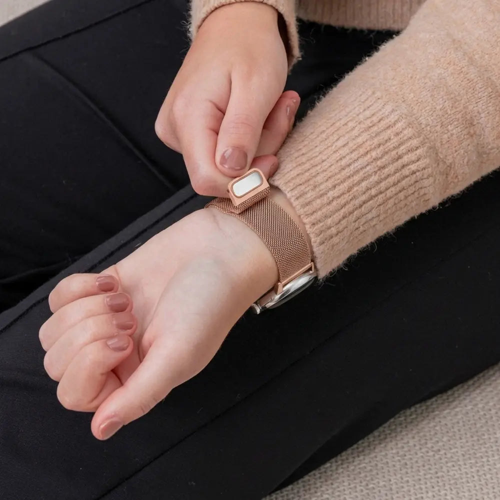 Google Pixel Watch 1/2 Milanese band (rosé goud)