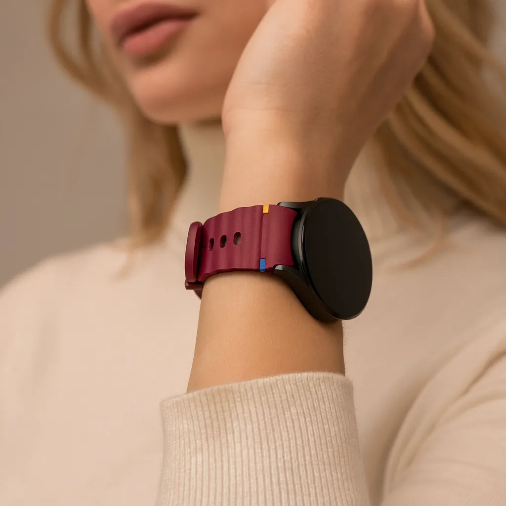 Samsung Galaxy Watch 5 Pro Wave Strap (Wine Red)