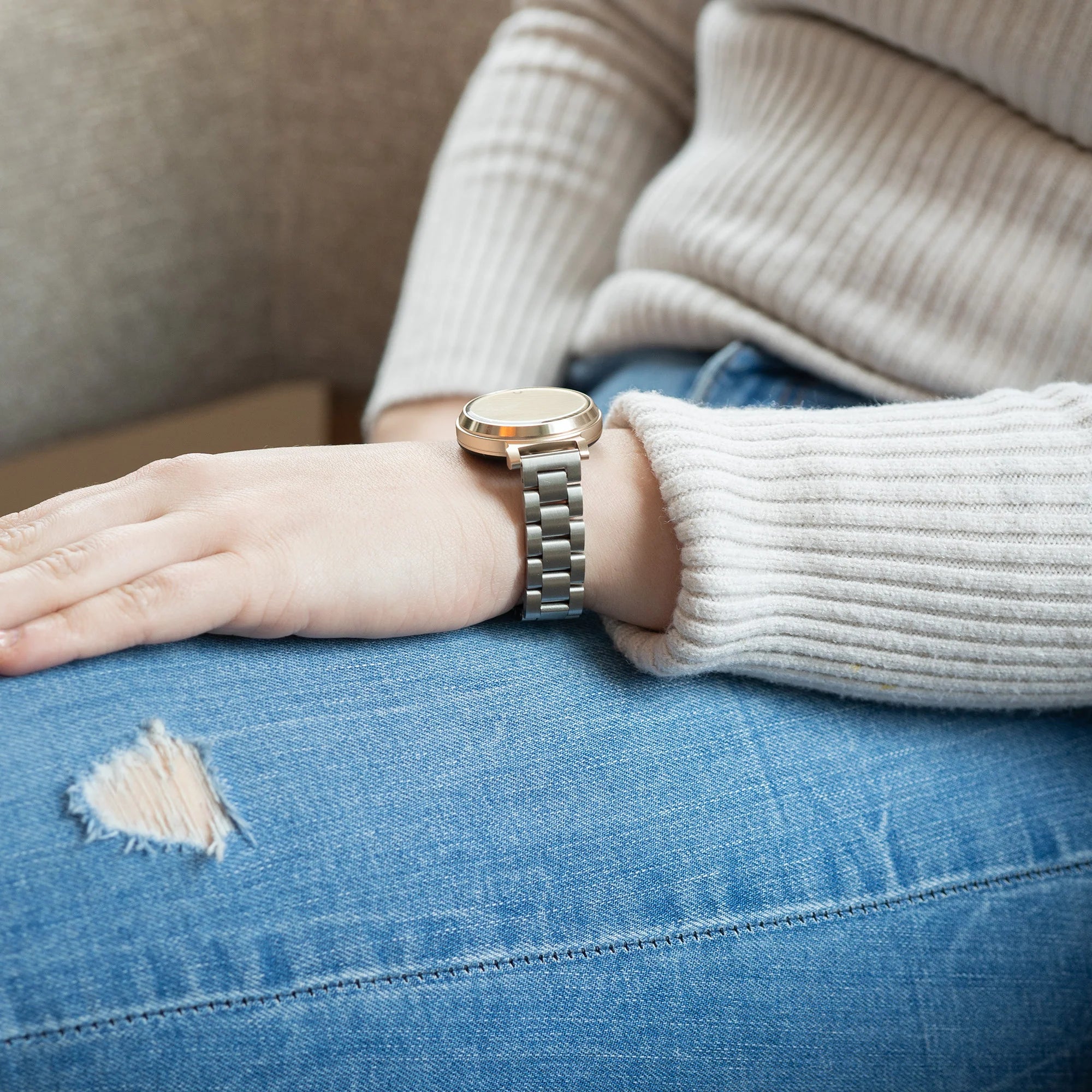 Bracelet acier Garmin Lily (argent)