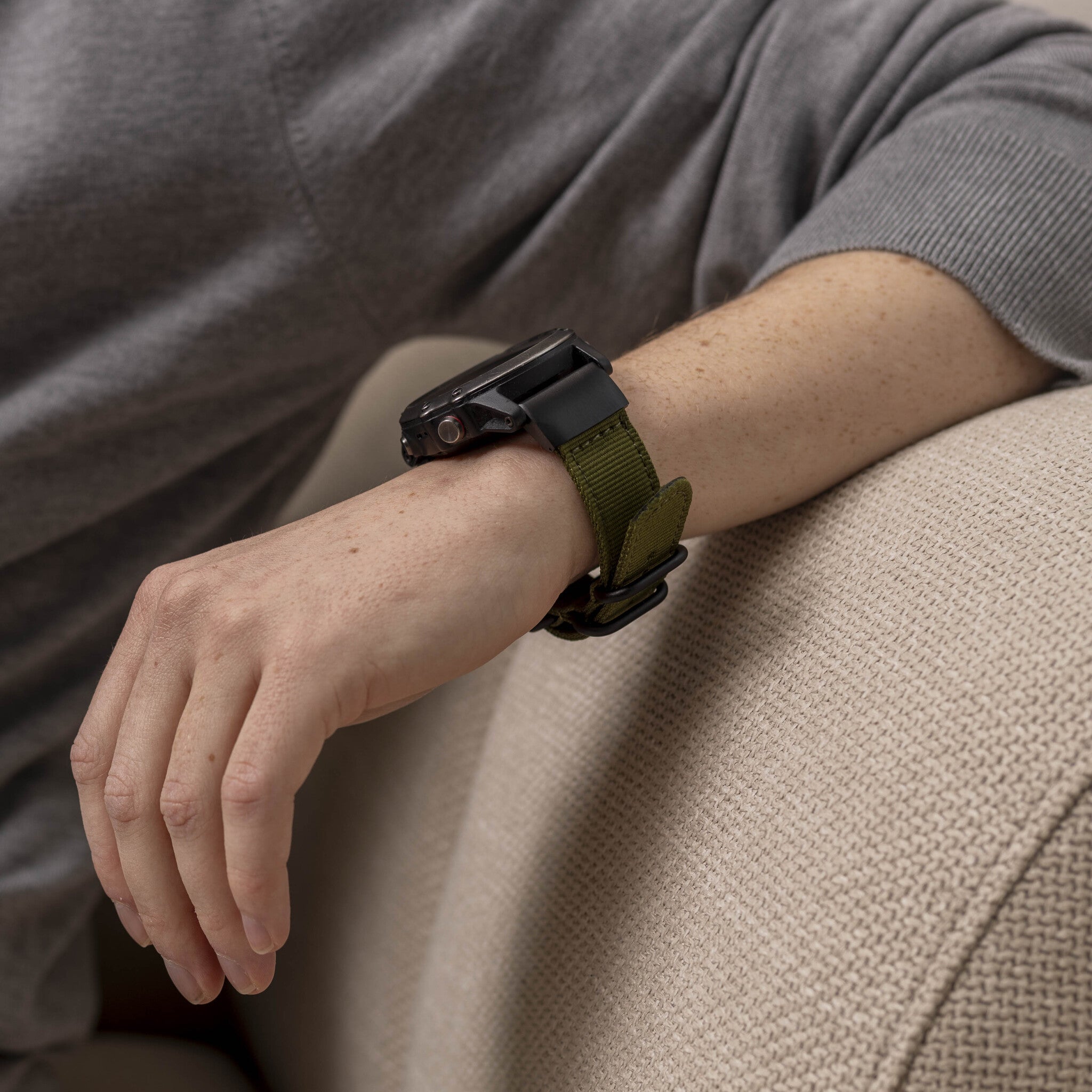 Bracelet nylon avec boucle Garmin Quatix 8 - 51mm (vert)