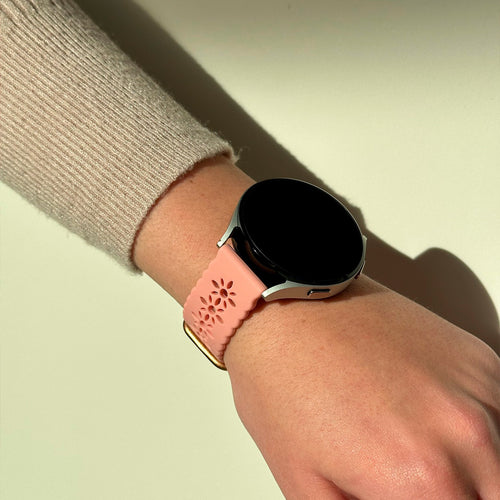 Patterned Silicone Strap, pink, lifestyle photo