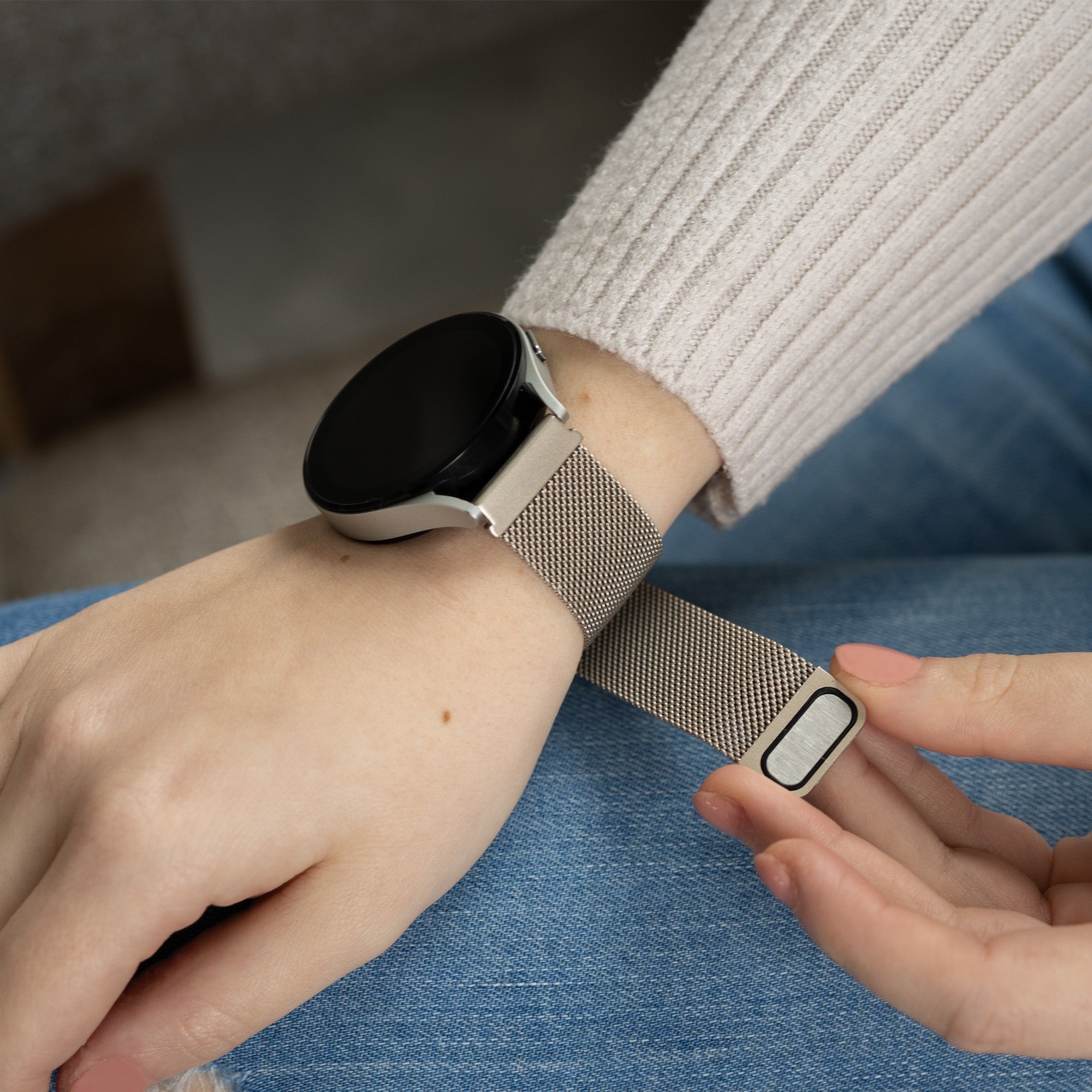 Bracelet Milanais Samsung Galaxy Watch 4 40mm (lumière stellaire)