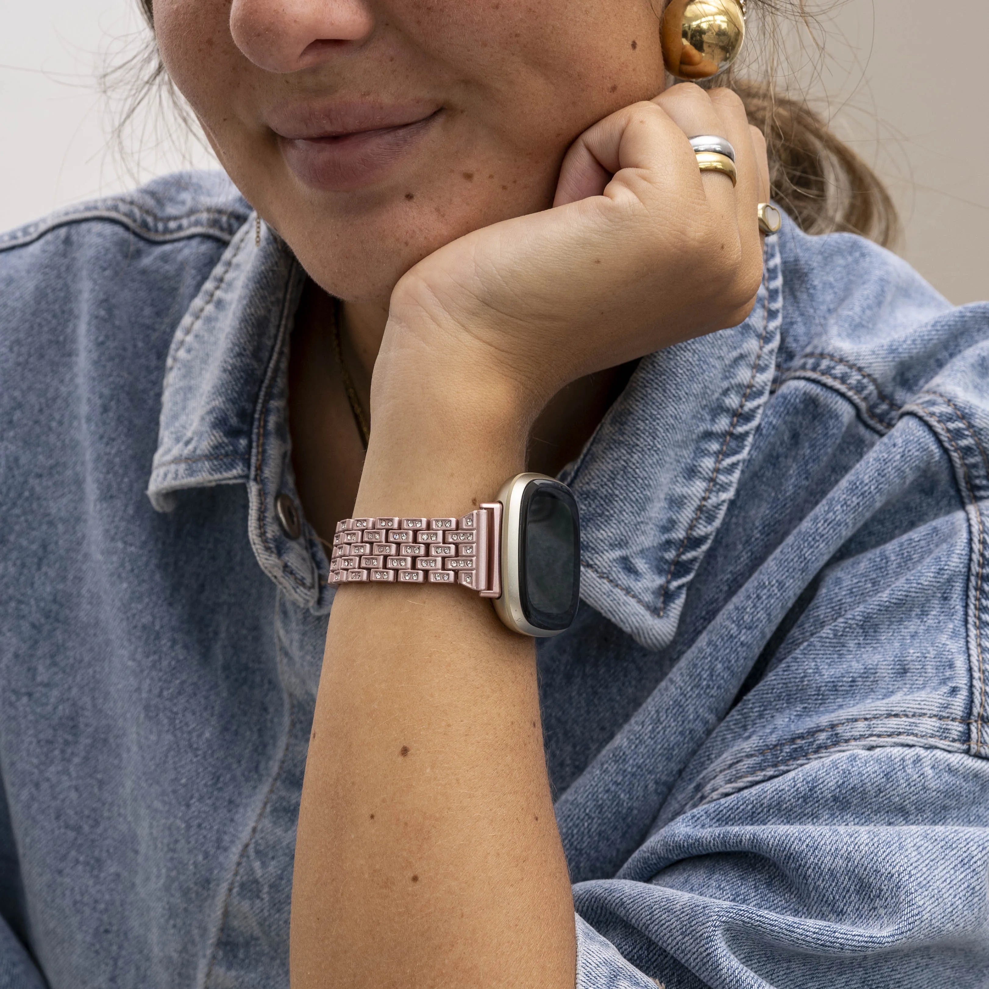 Bracelet Diamant Fitbit Sense (rose)