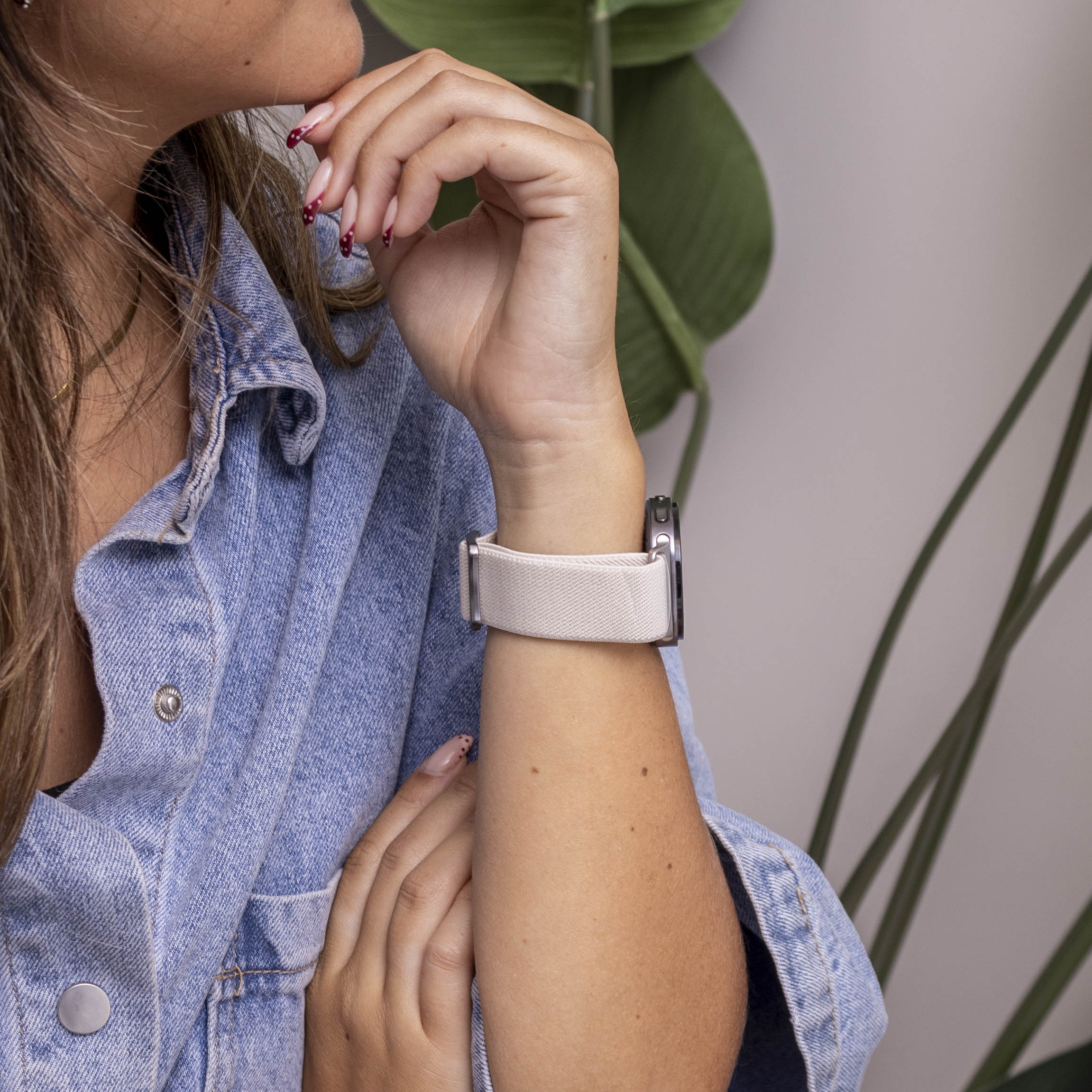 Bracelet elastique Samsung Galaxy Watch 8 - 40mm (lumière stellaire)