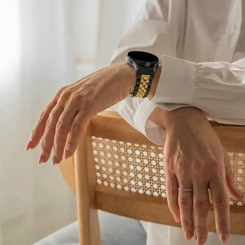 Jubilee Steel Strap, black/gold, lifestyle photo