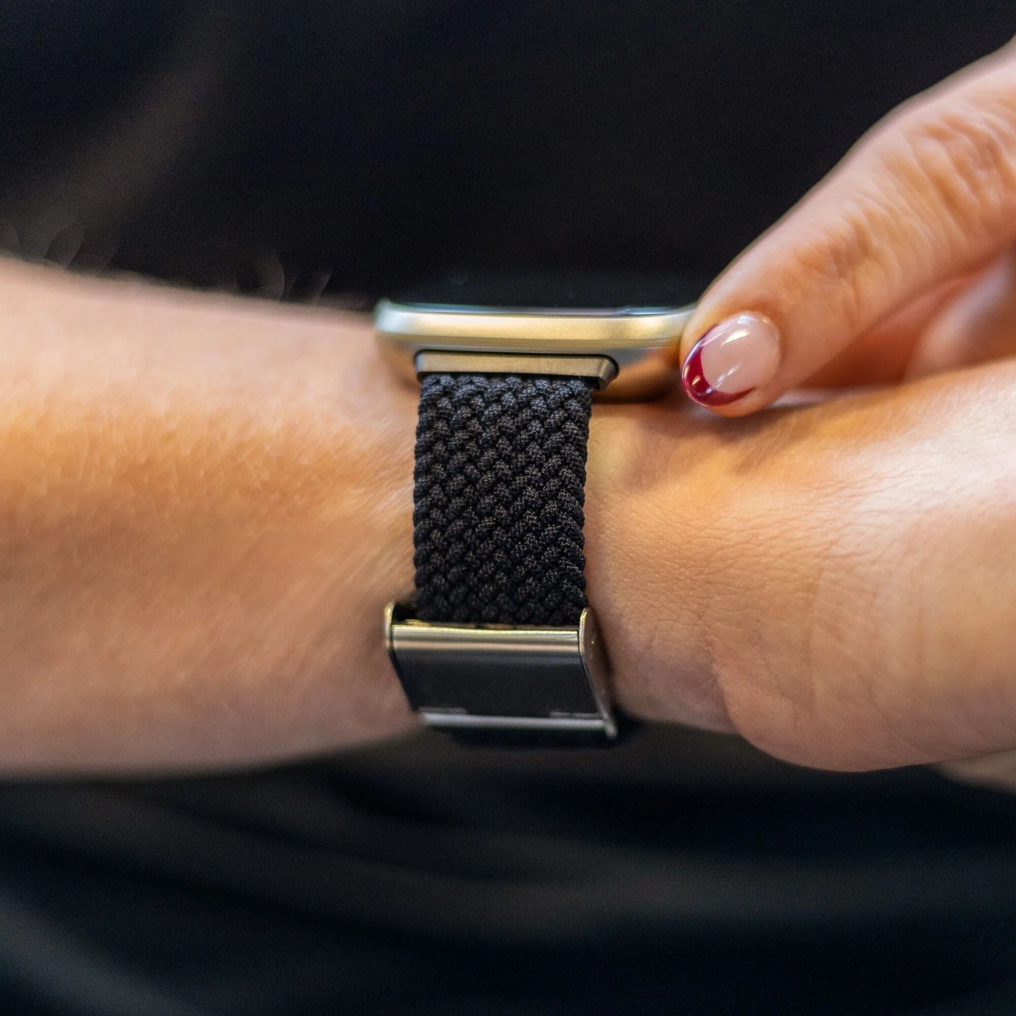 Bracelet tressé réglable Fitbit Versa 3 (noir)