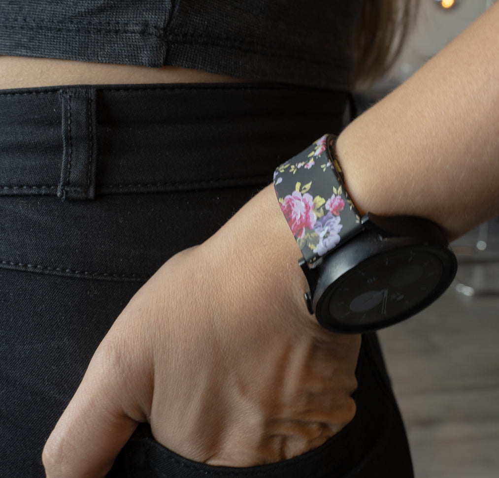 Pink Flower Withings Steel HR Sport Strap