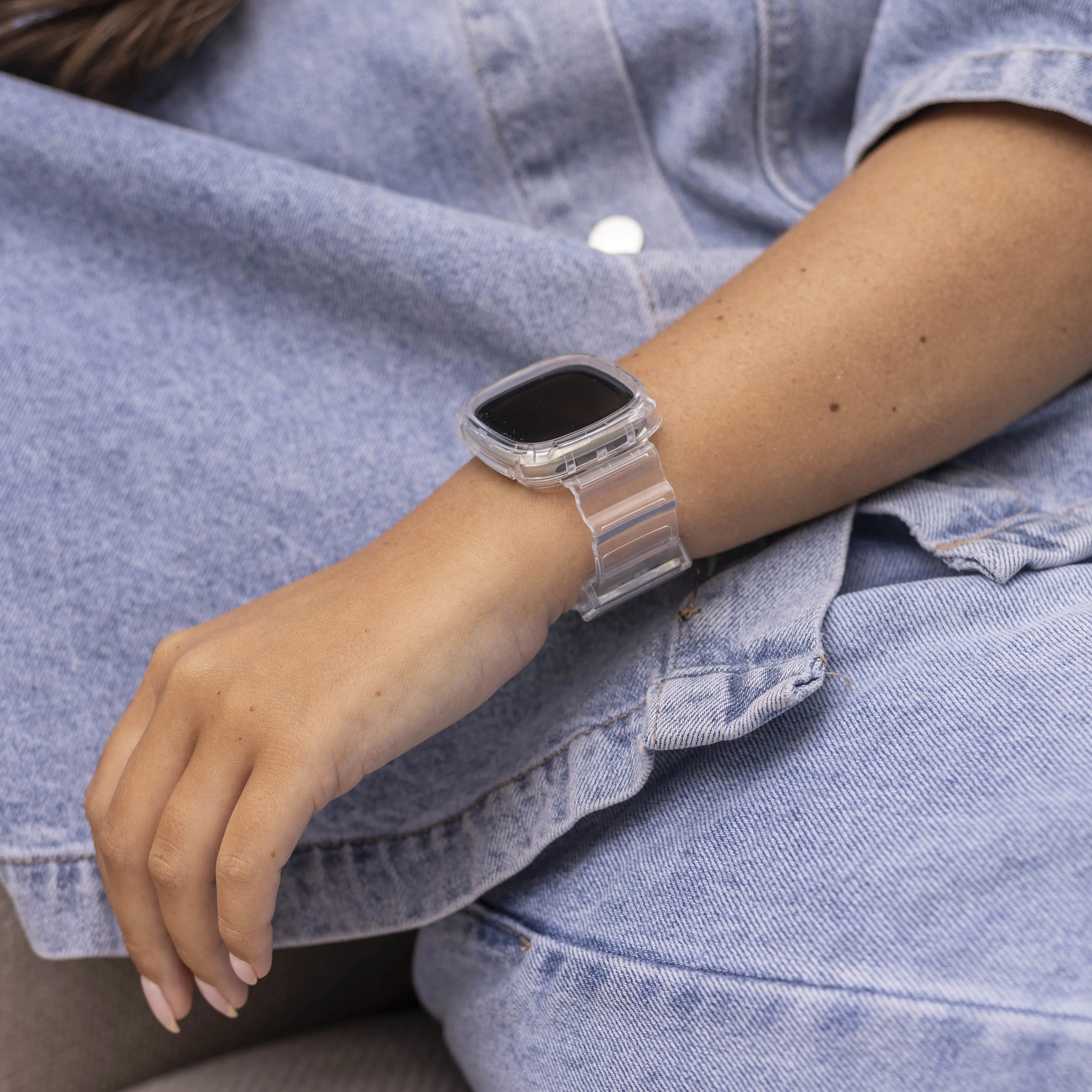 Bracelet cristal Fitbit Versa 3 (transparent)