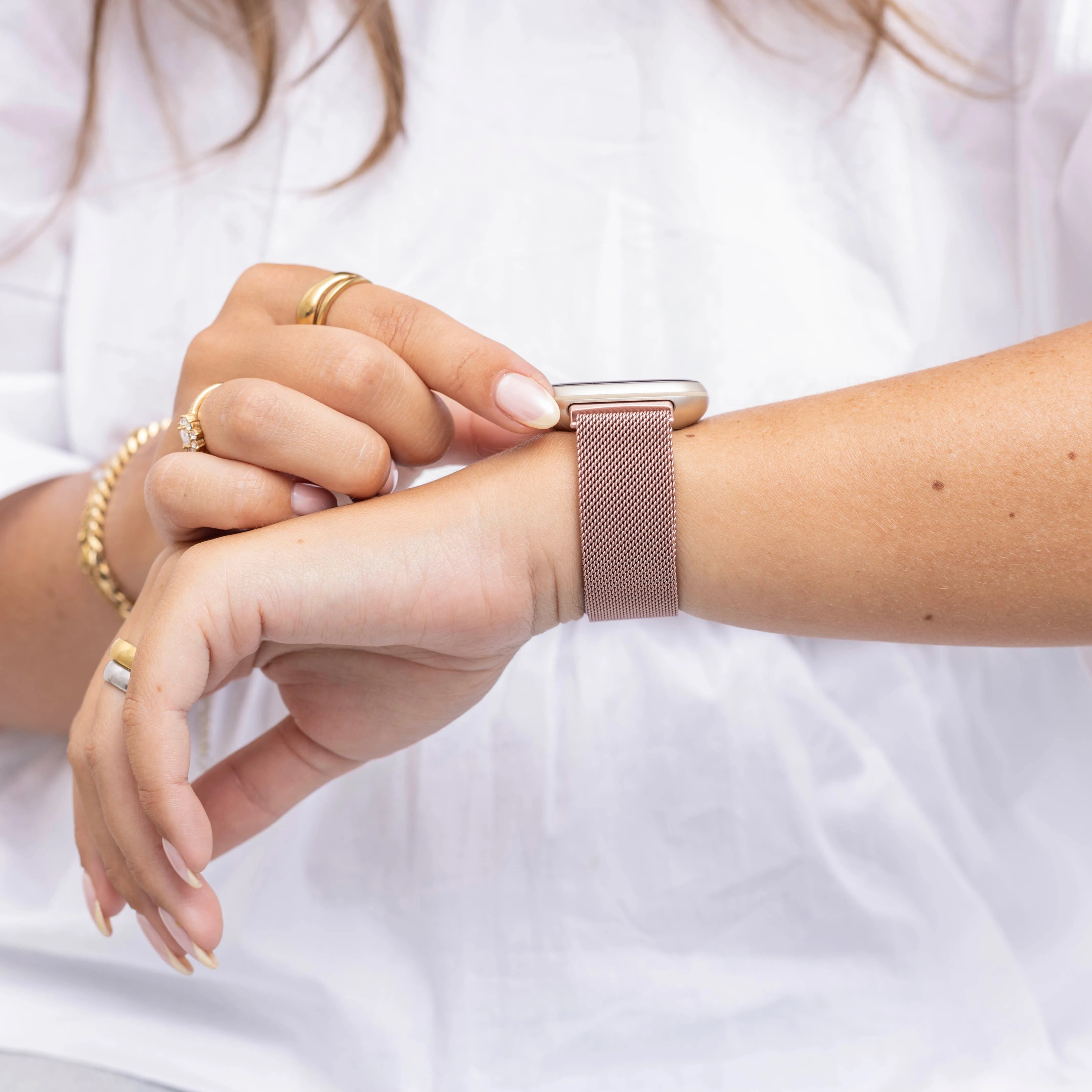 Fitbit Sense Milanese Strap (Pink)