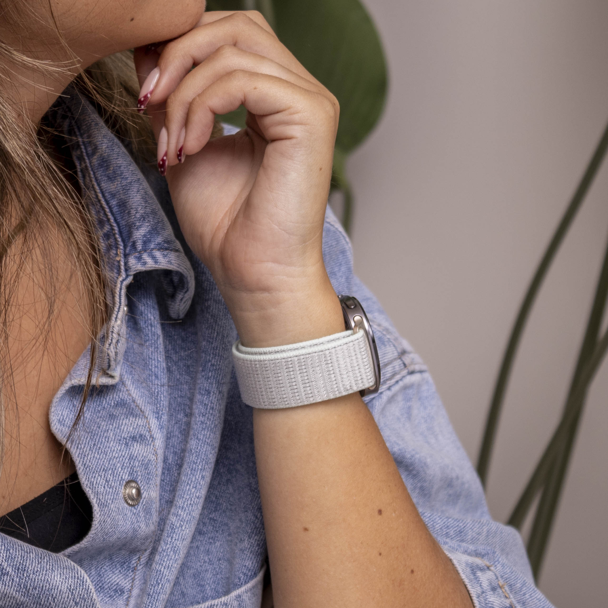 Bracelet nylon Samsung Galaxy Watch 8 - 40mm (cyan clair)